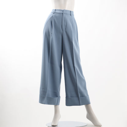 センタープレスワイドタックパンツ