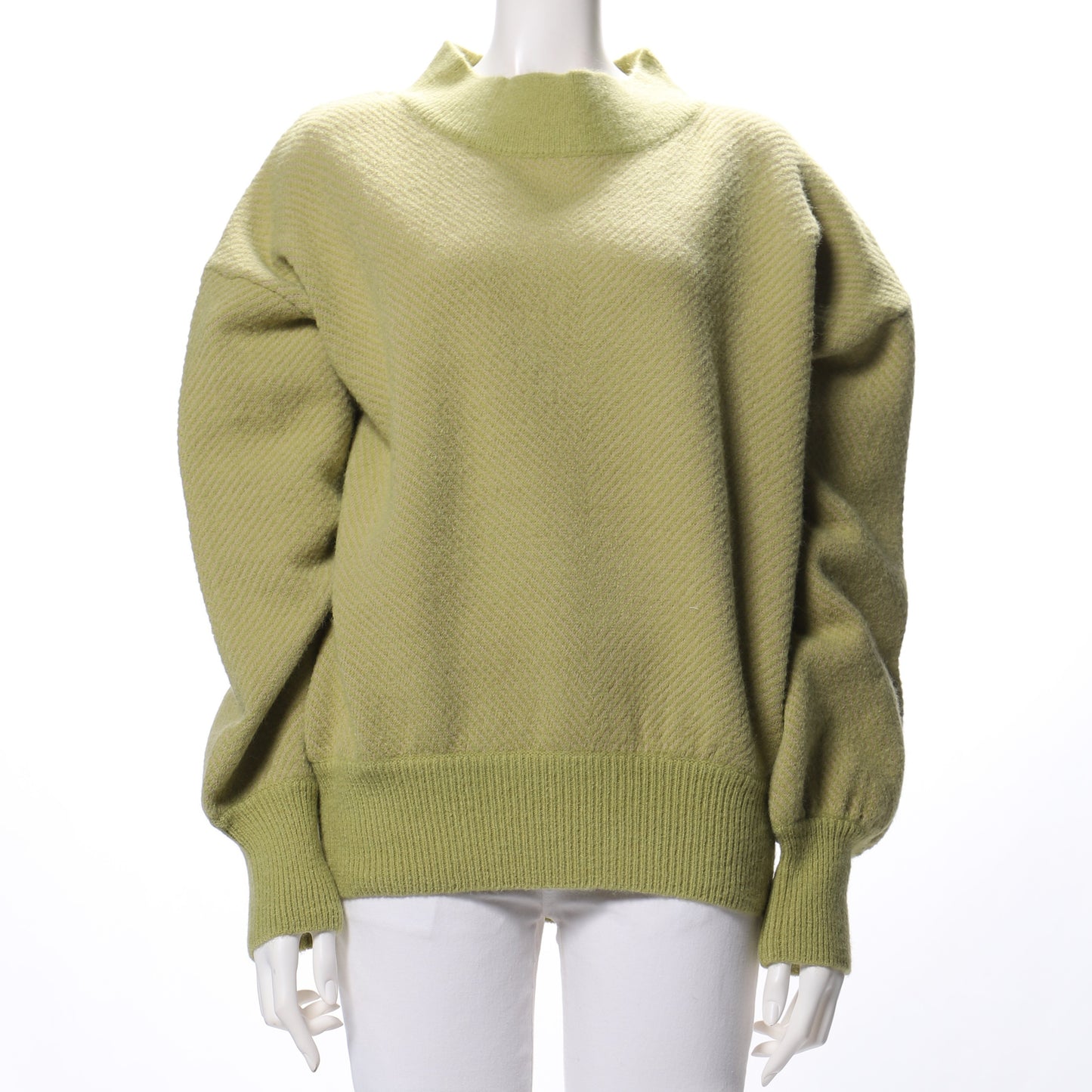 アンゴラ混ドロップショルダーニット