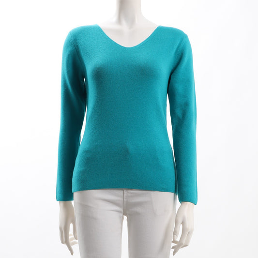 シンプルデザインVネックニット