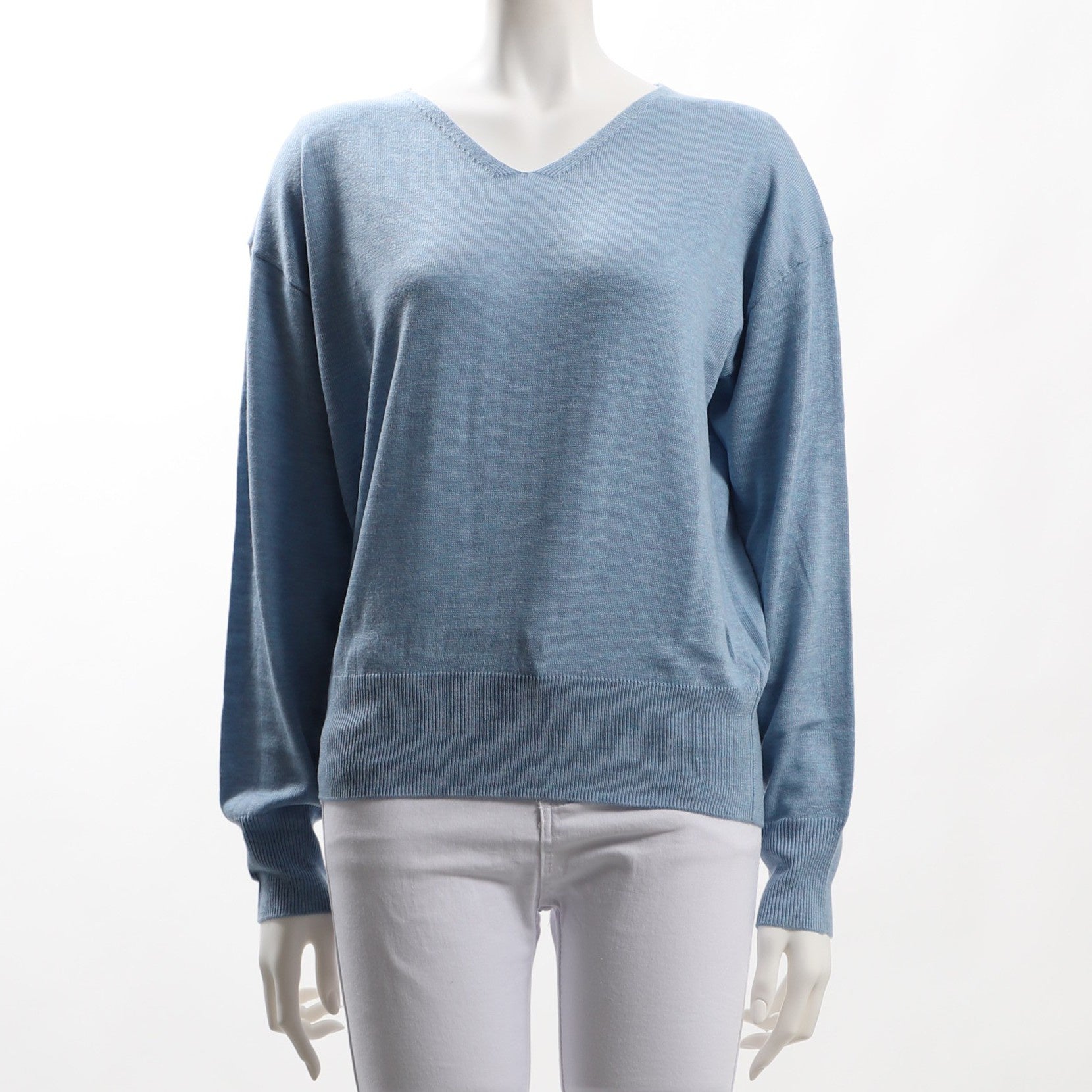 Vネックドロップショルダーニット