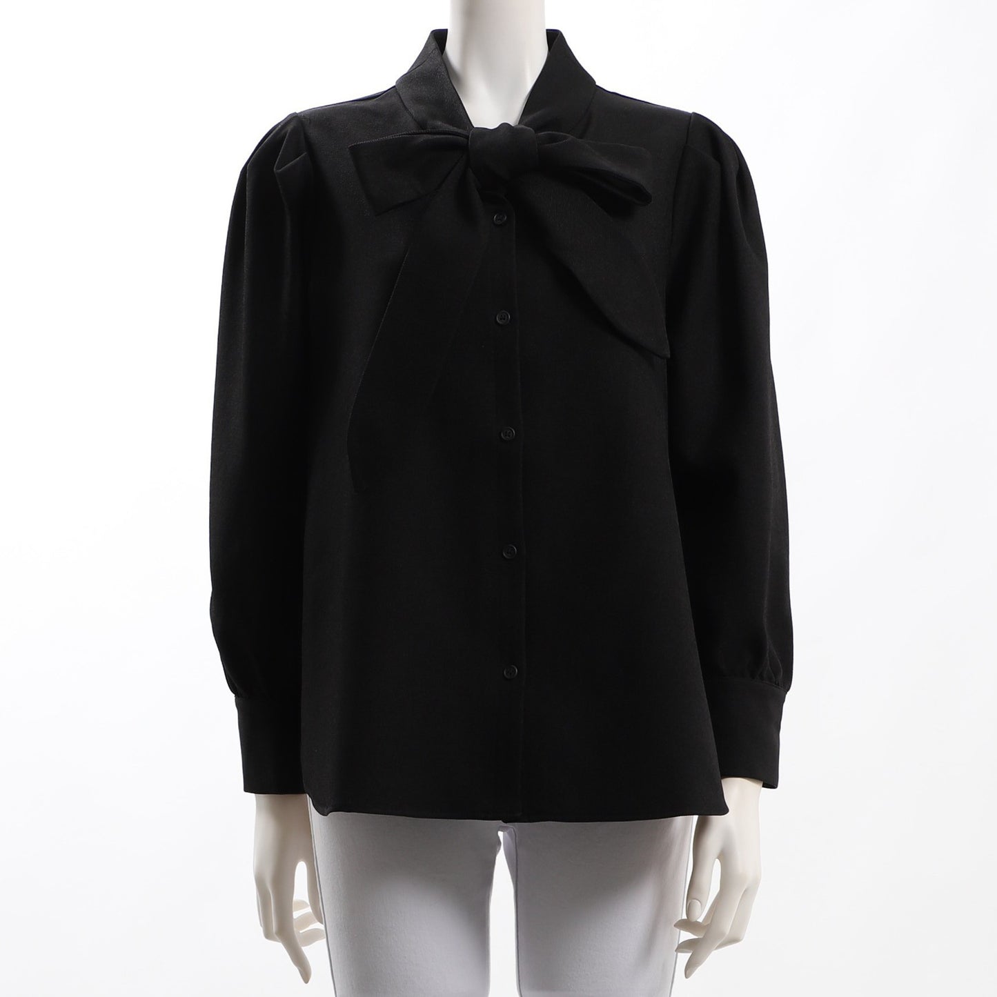 パフスリーブボウタイブラウス