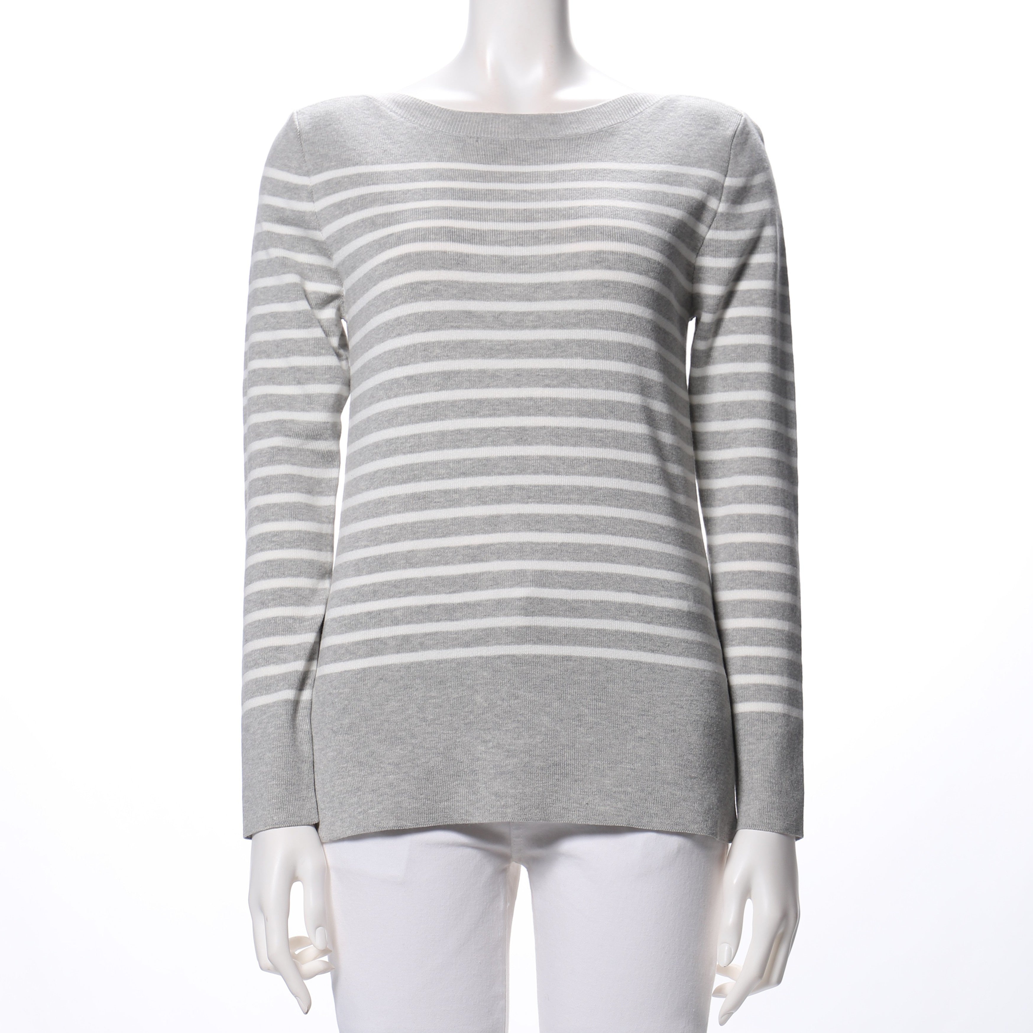 ボーダーサイドスリットニット