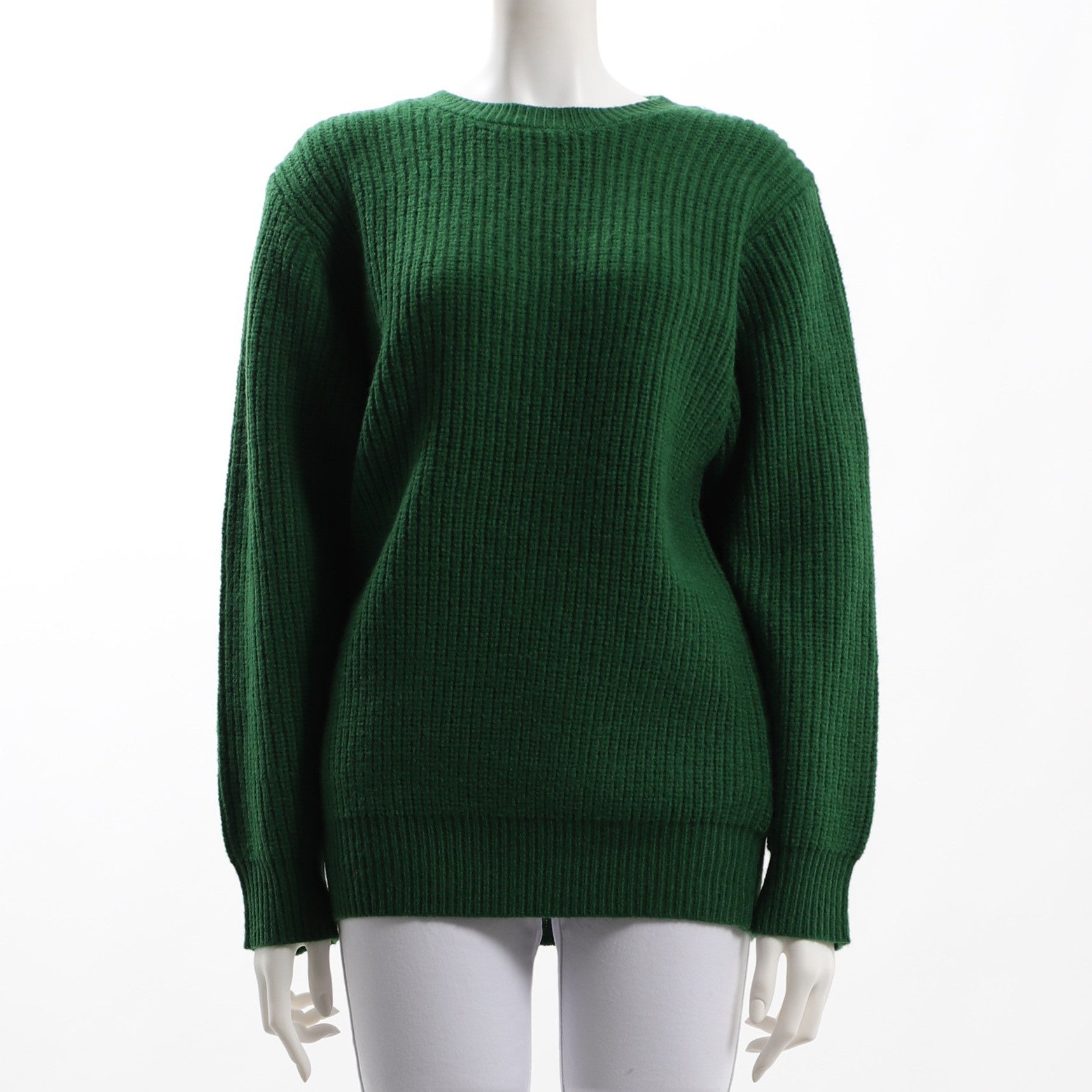 クルーネックミドルゲージニット