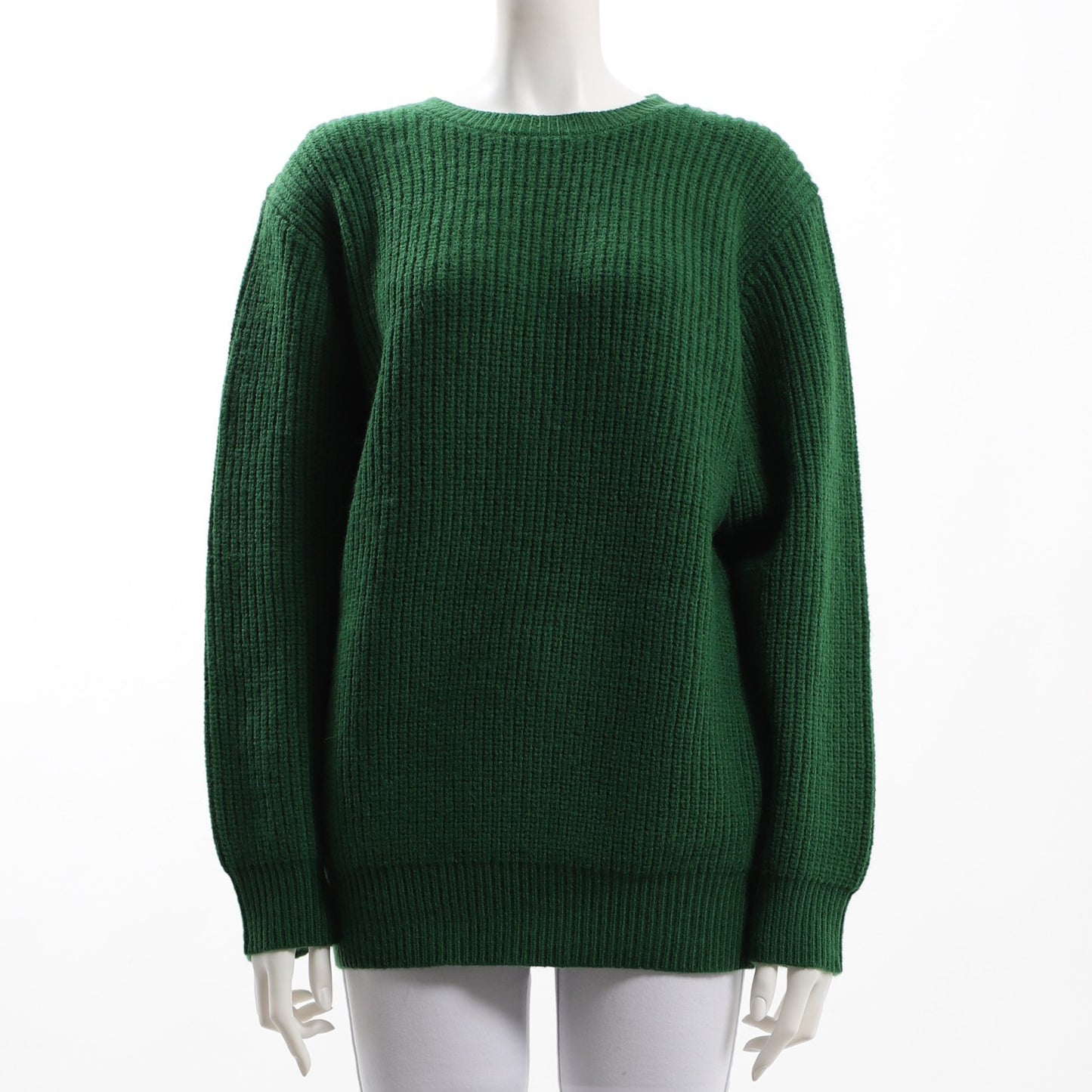 クルーネックミドルゲージニット