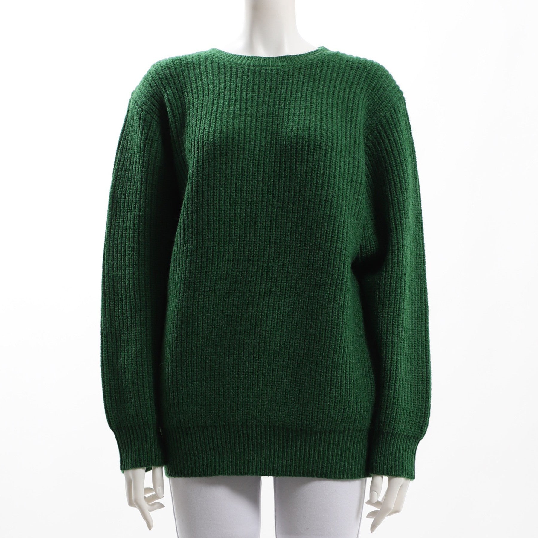 クルーネックミドルゲージニット