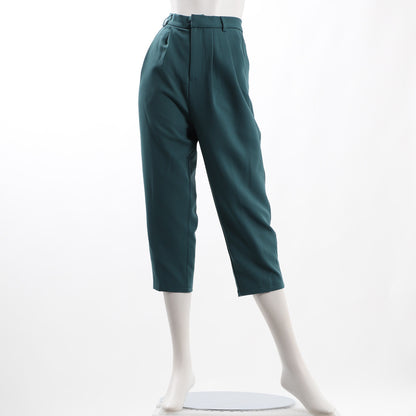 バックゴムタックテーパードパンツ