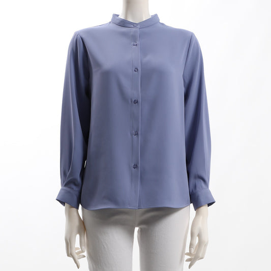 バンドカラーブラウス