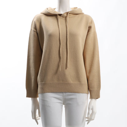 シンプルデザインニットフーディ
