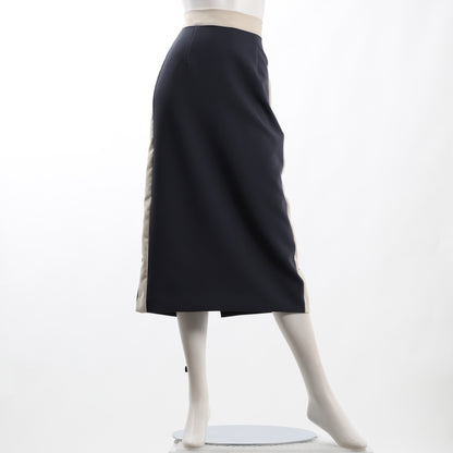 バイカラー切り替えバックスリットタイトスカート