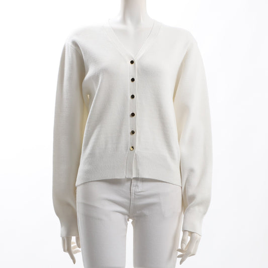 メタルボタンVネックカーディガン