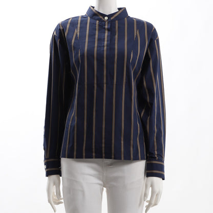 ストライプ柄ビブヨークシャツ