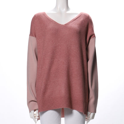 サイドスリットVネックニット