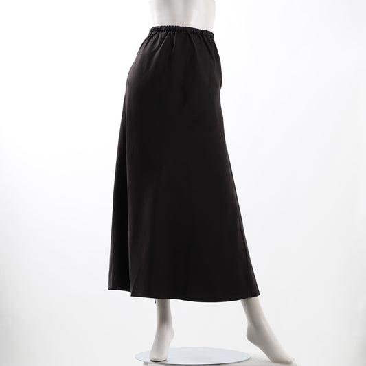 光沢サテン微フレアナローシルエットスカート