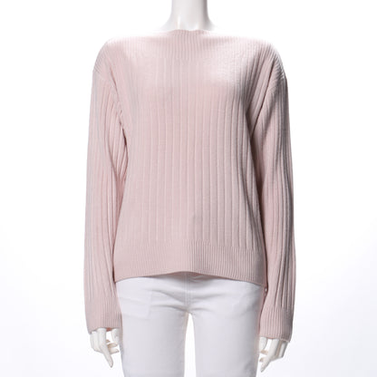 スラッシュドネックリブニット