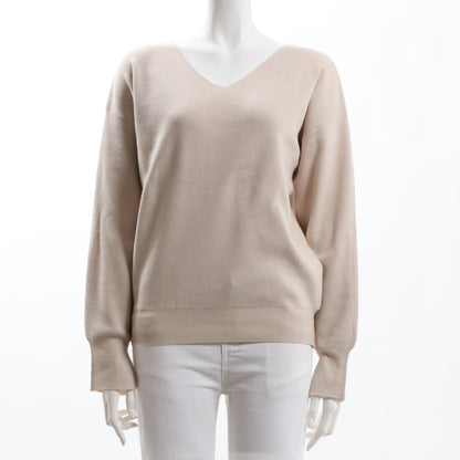 袖スリットVネックニット