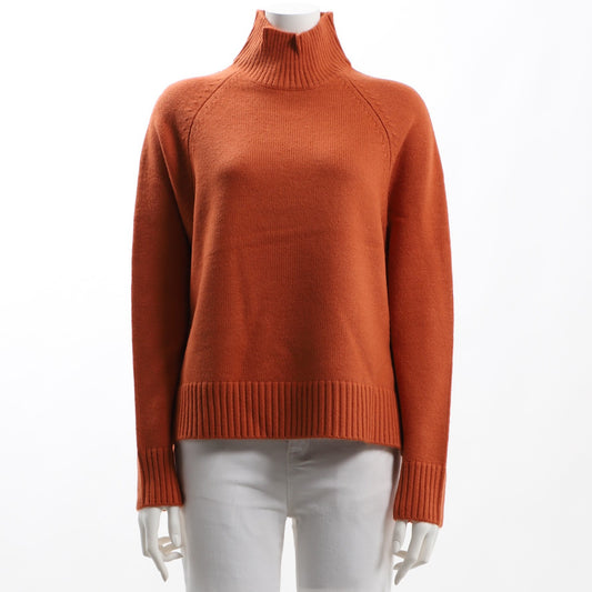 ハイネックラグランスリーブニット