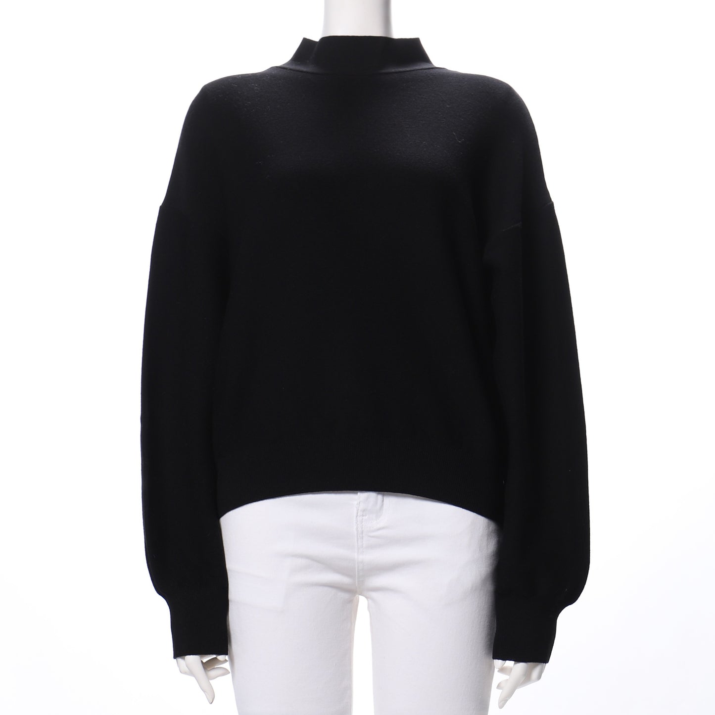 後ろリボンデザインドロップショルダーニット