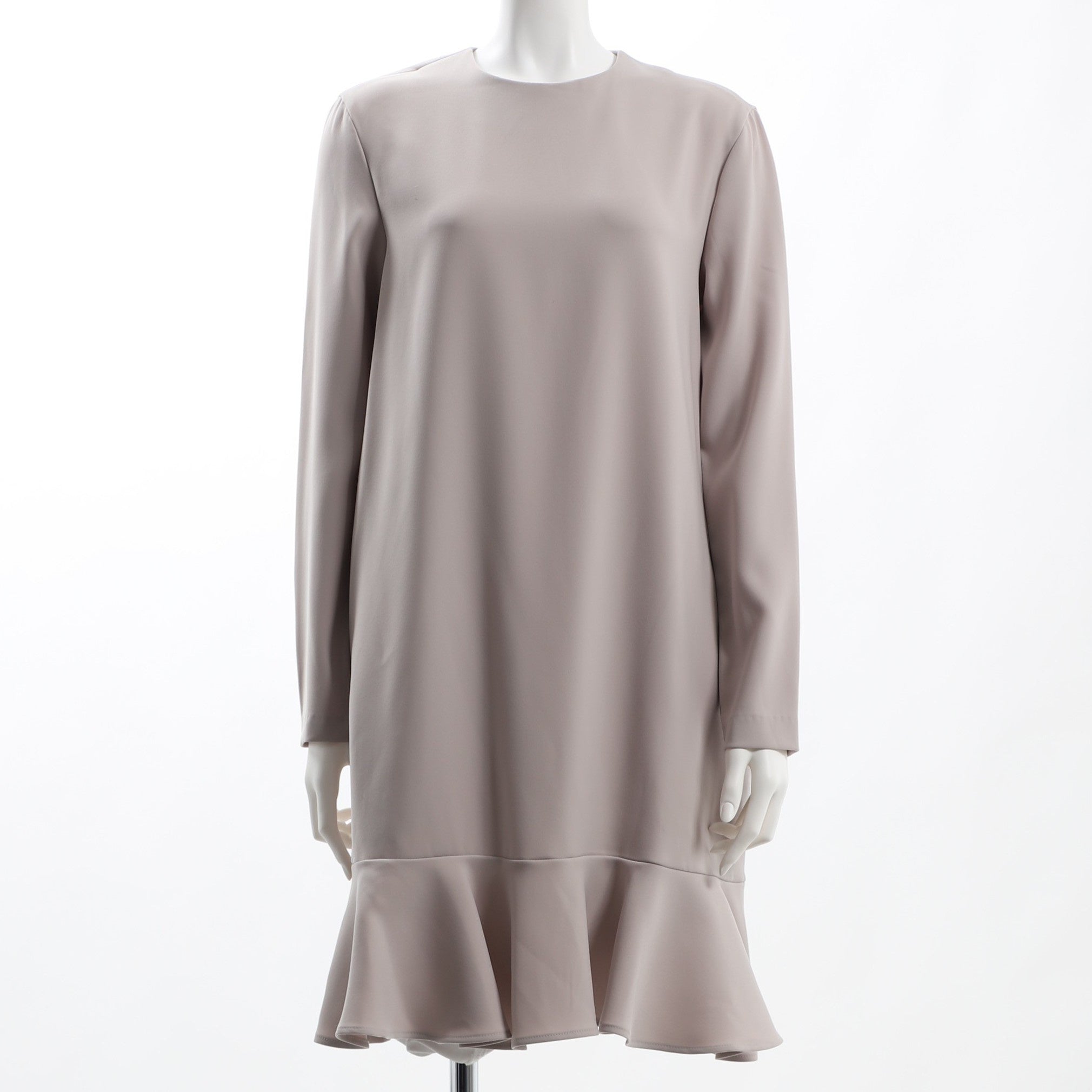 裾の切り替えデザインクルーネックワンピース