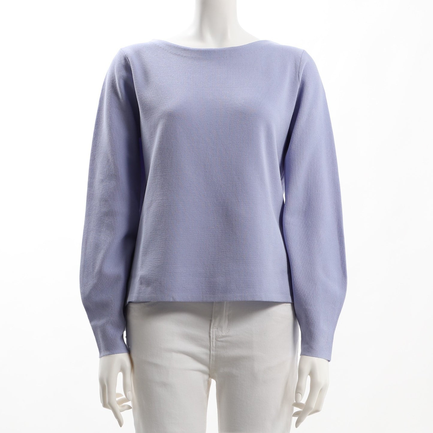 バルーンスリーブボートネックニット