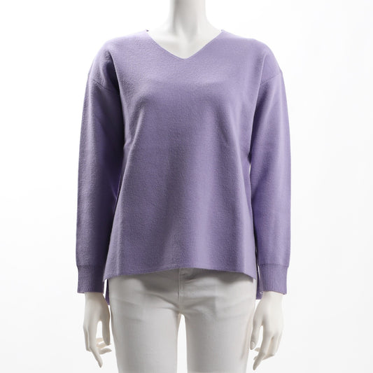 サイドスリットVネックハイゲージニット