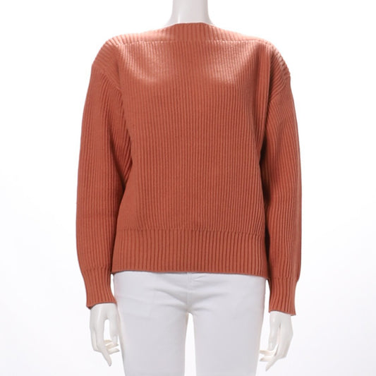 スラッシュドネックドロップショルダーニット