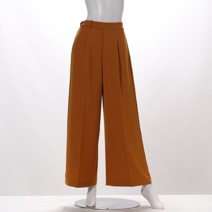 強撚ストレッチワイドパンツ