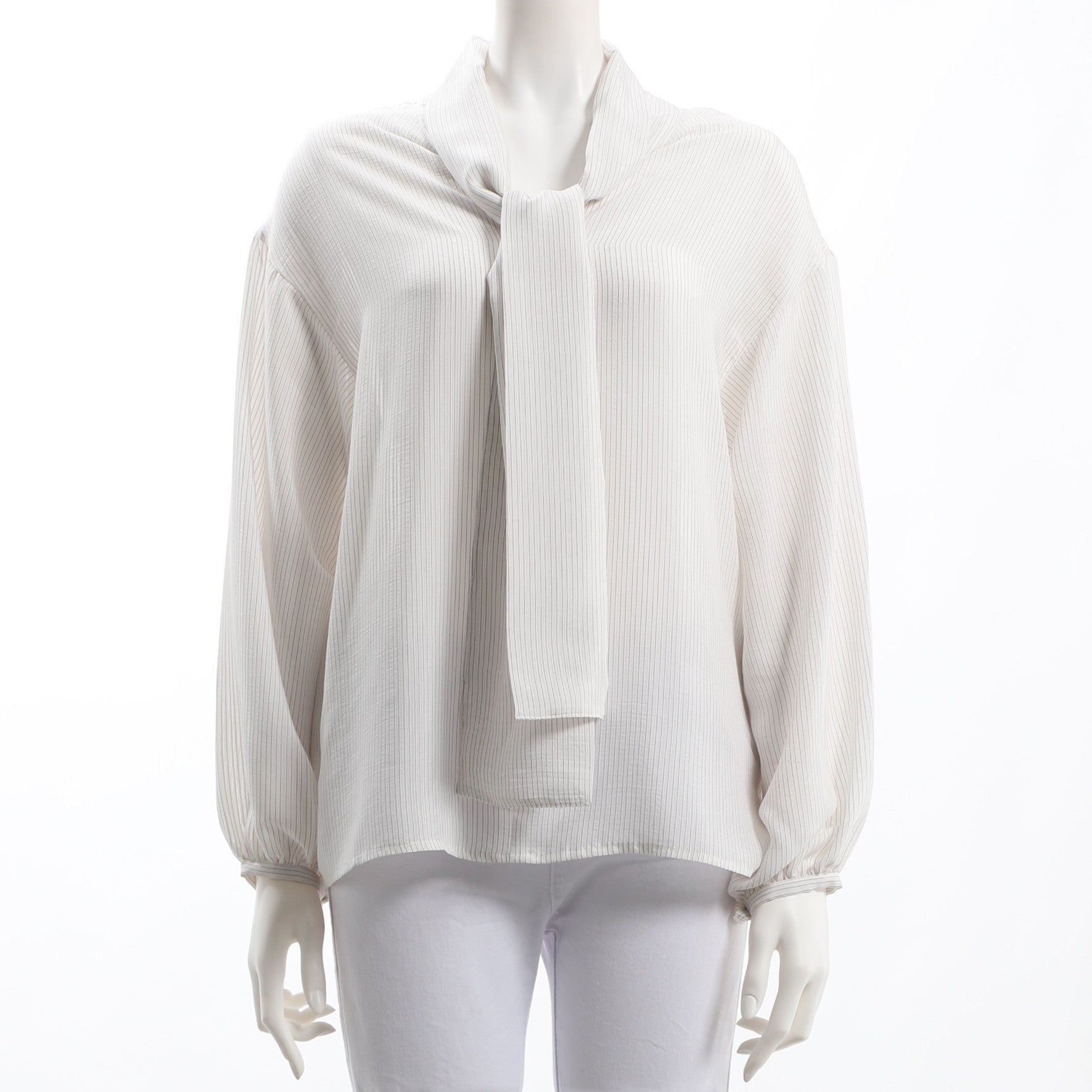 ボウタイデザインブラウス