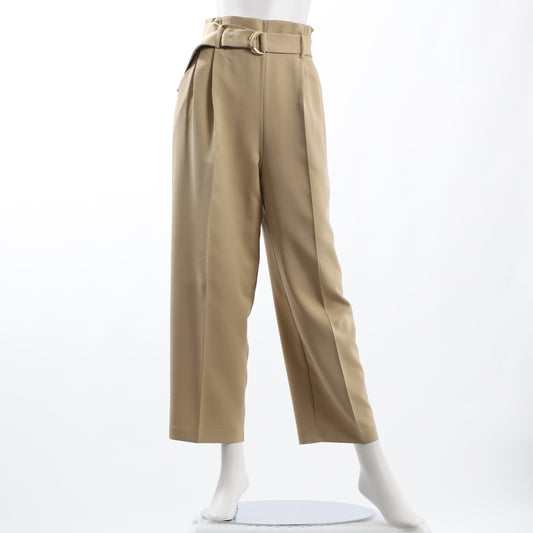 Dカンベルト付きタックワイドパンツ