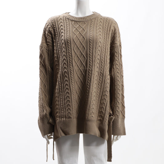 サイドデザインケーブルニット