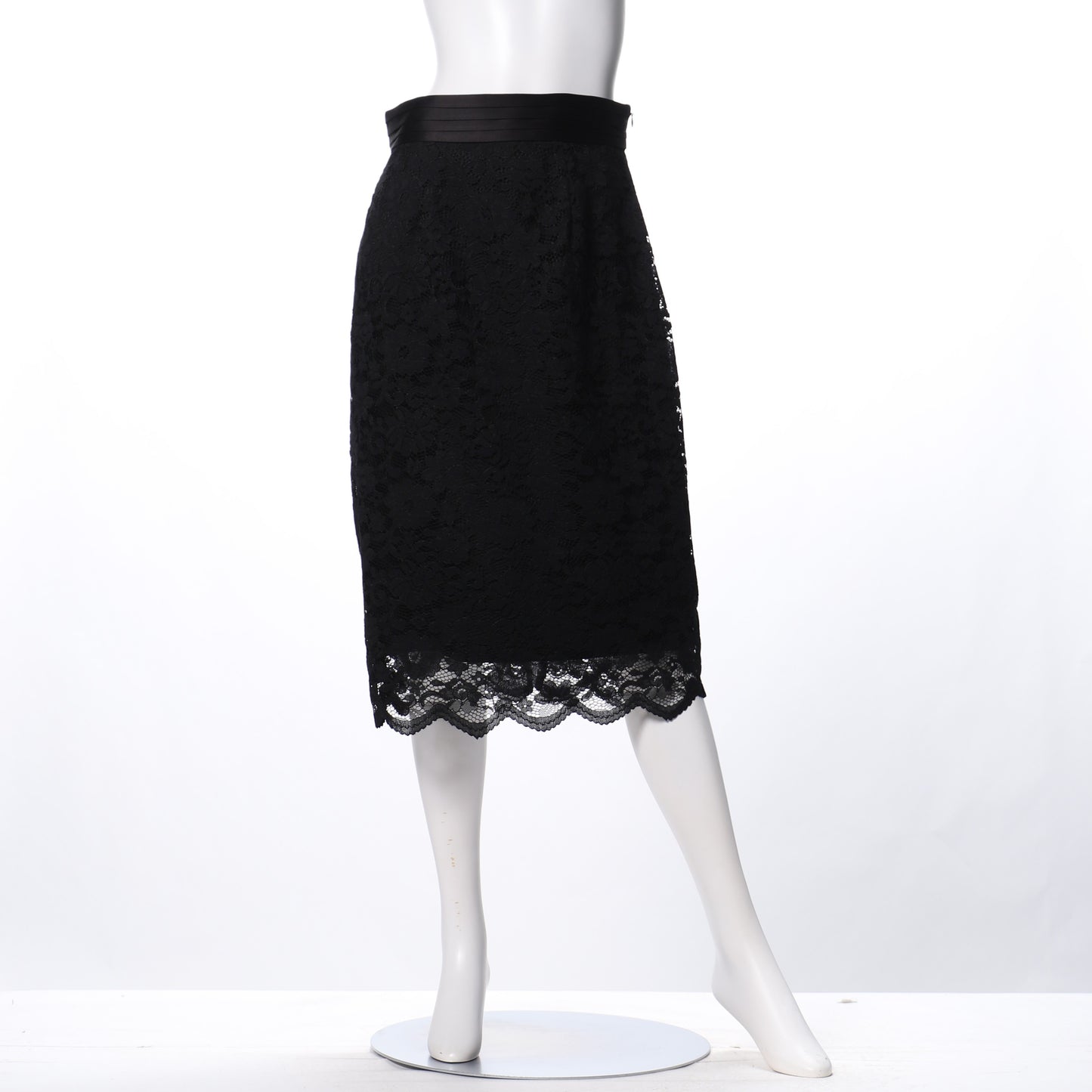 異素材使い総レーススカート