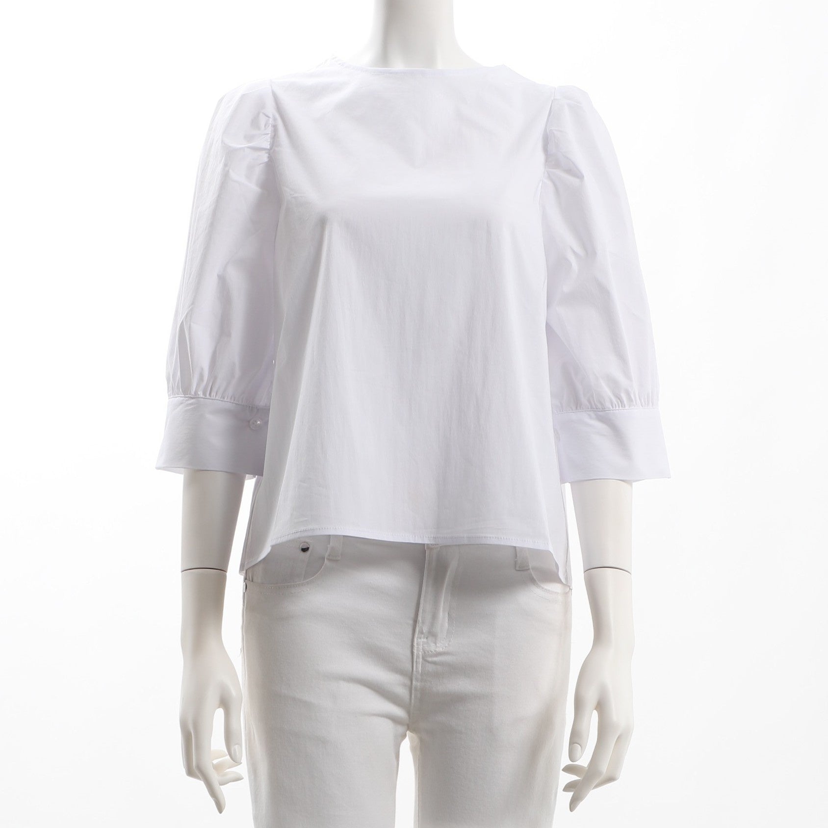 パフスリーブコットンブラウス