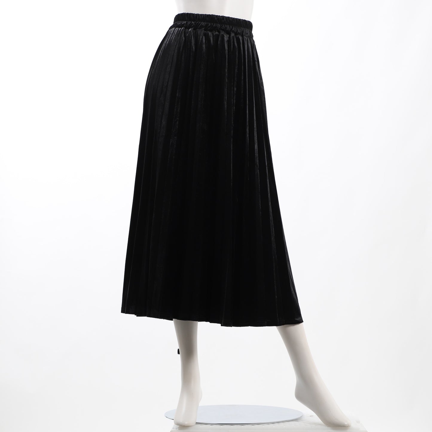 Vネックリブニット