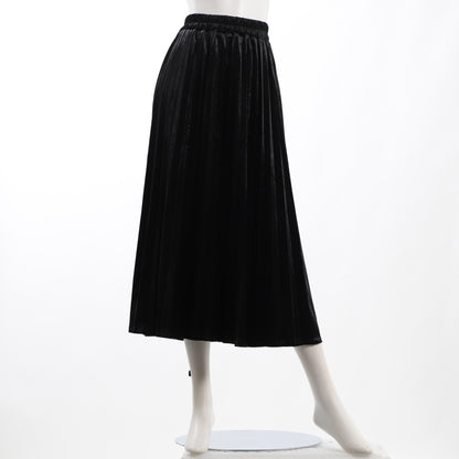 Vネックリブニット