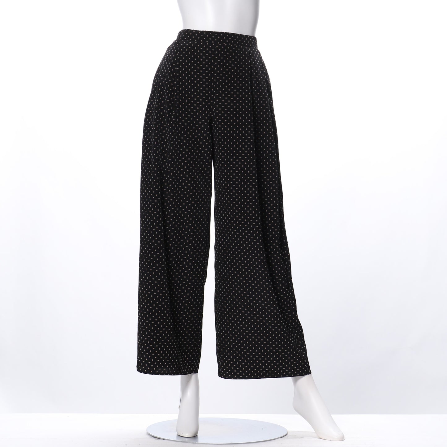 ドット柄ワイドパンツ