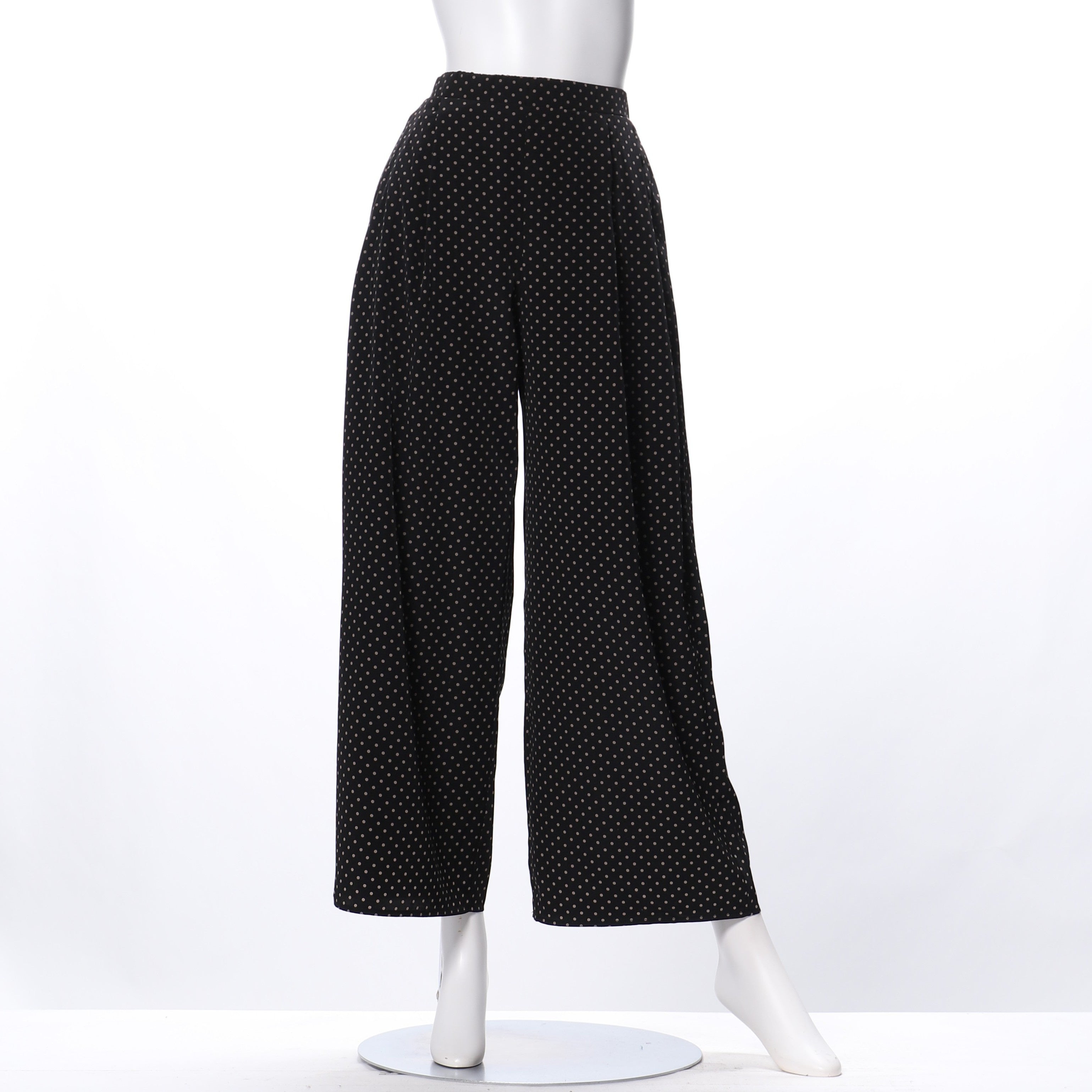 ドット柄ワイドパンツ