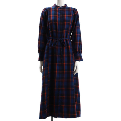 チェック柄リボンベルトワンピース