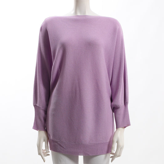 スラッシュドネックドルマンスリーブニット