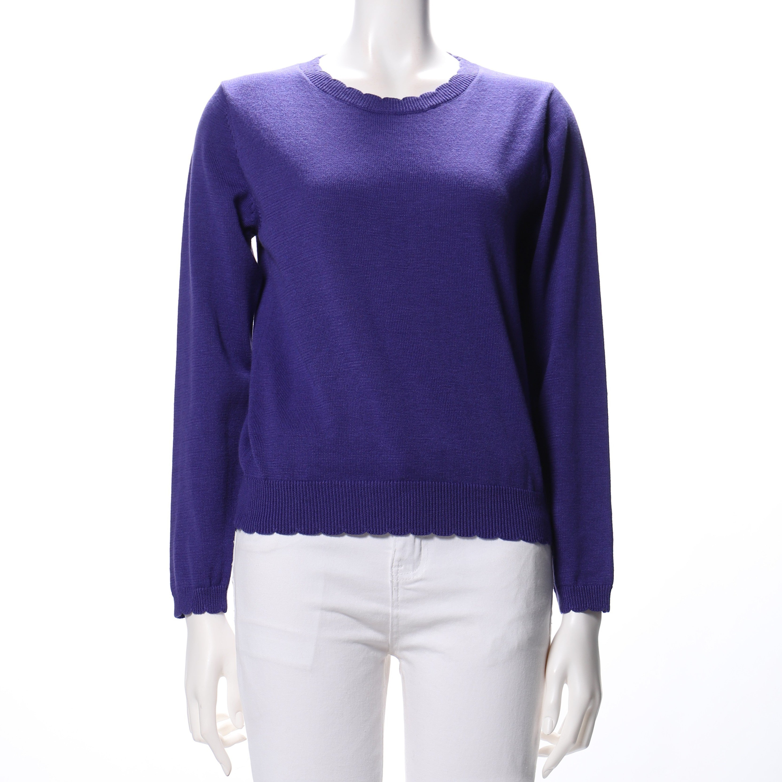 スカラップデザインニット