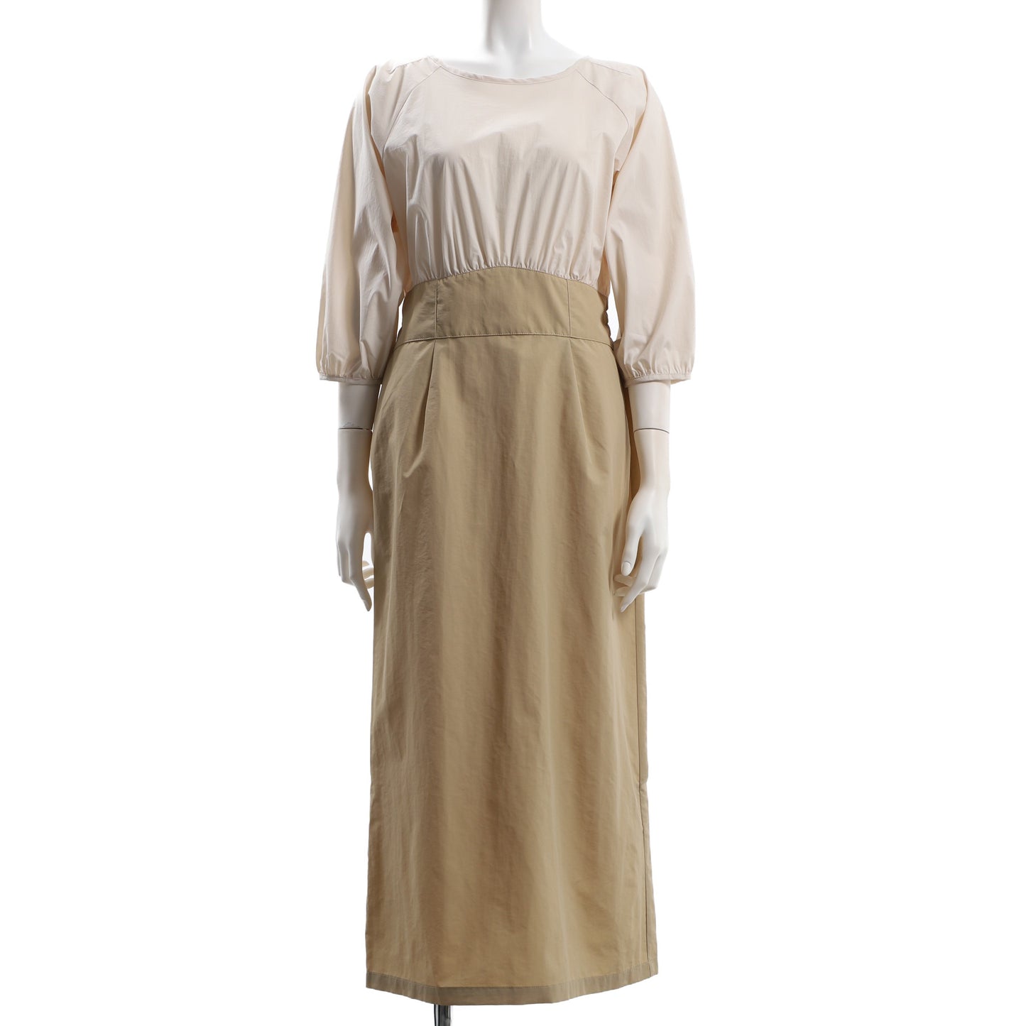 スッキリシルエットドッキングワンピース