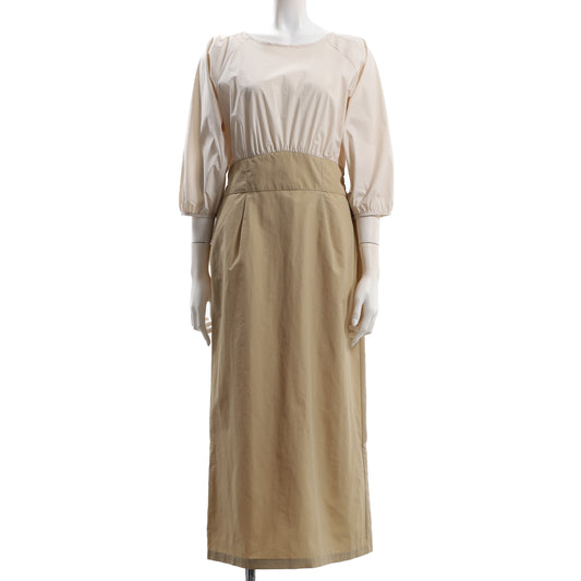 スッキリシルエットドッキングワンピース