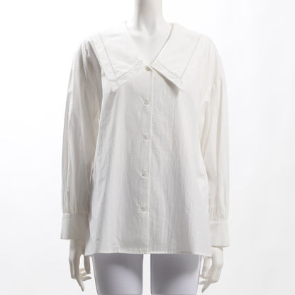 大きめ襟ブラウス