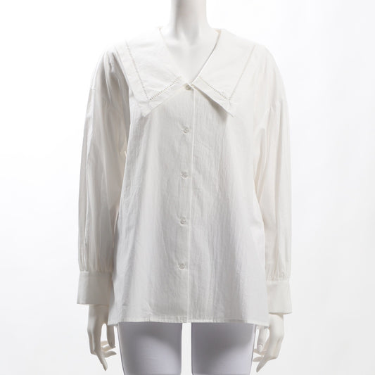 大きめ襟ブラウス