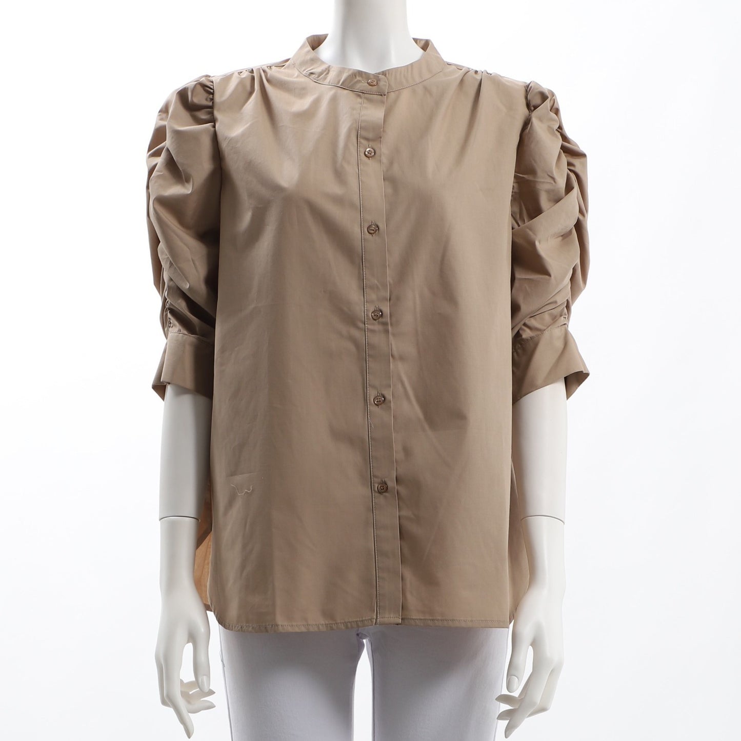 シャーリングデザインパワーショルダーブラウス