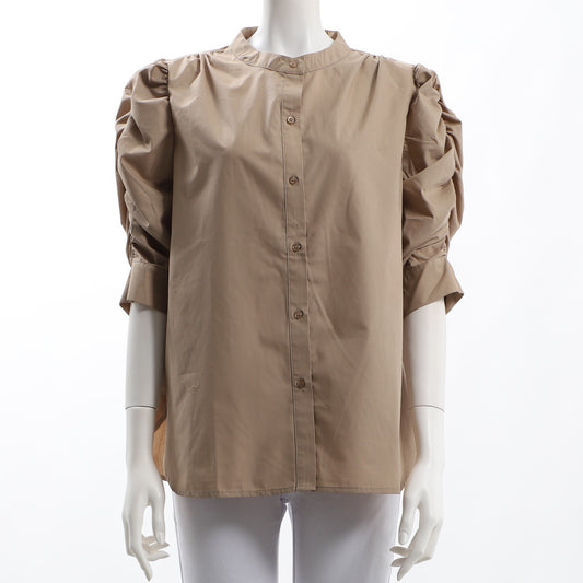 シャーリングデザインパワーショルダーブラウス