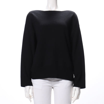 wool混ボートネックニット