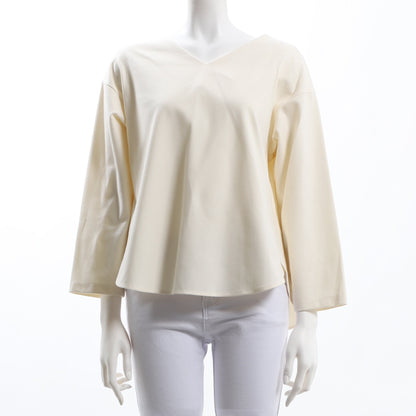 カシミヤタッチ両面起毛Vネックカットソー