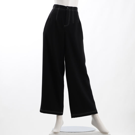 ステッチデザインワイドパンツ