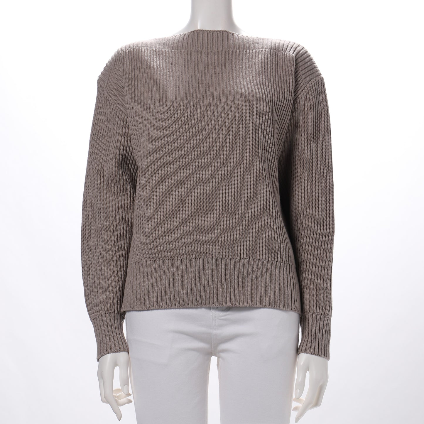 スラッシュドネックドロップショルダーニット