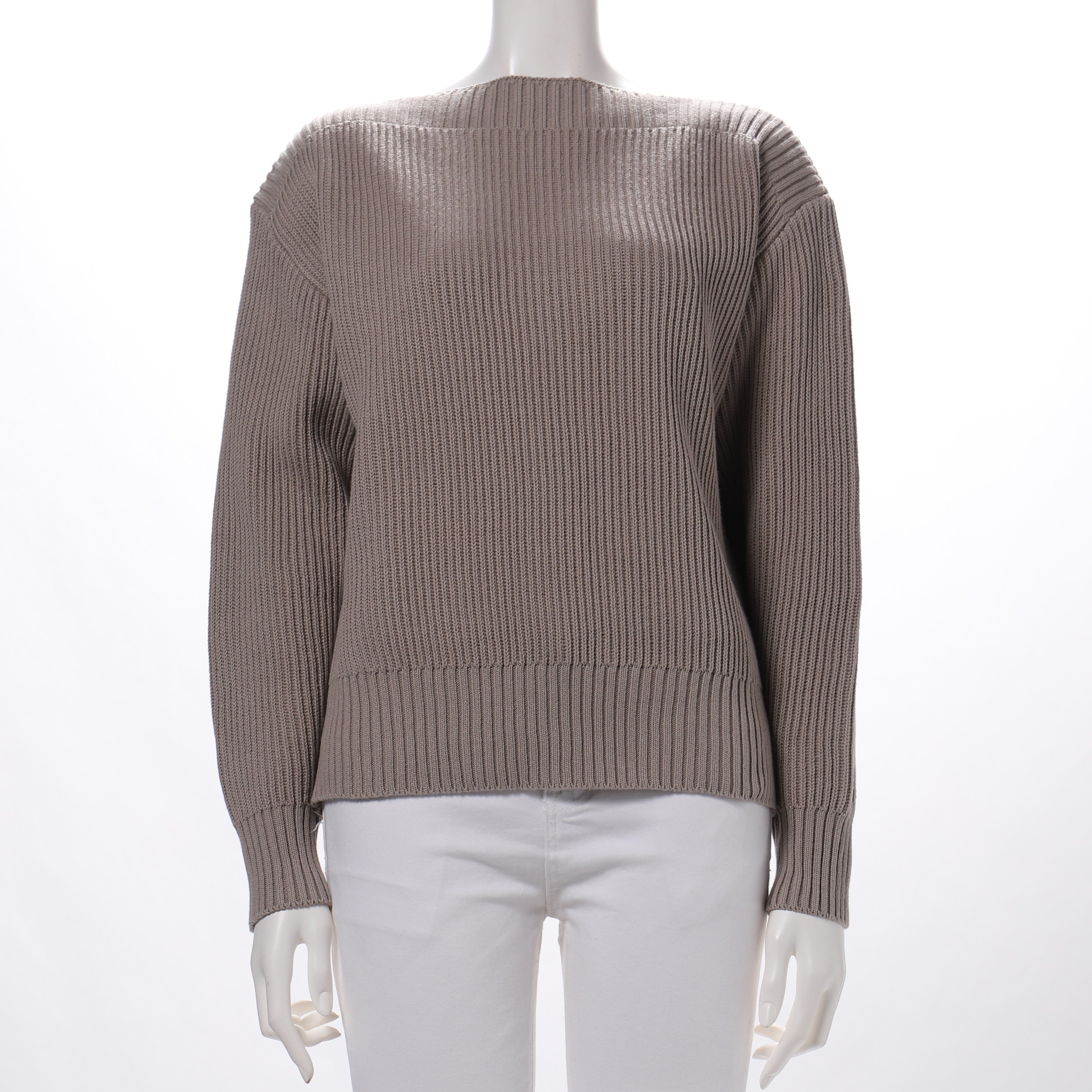 スラッシュドネックドロップショルダーニット