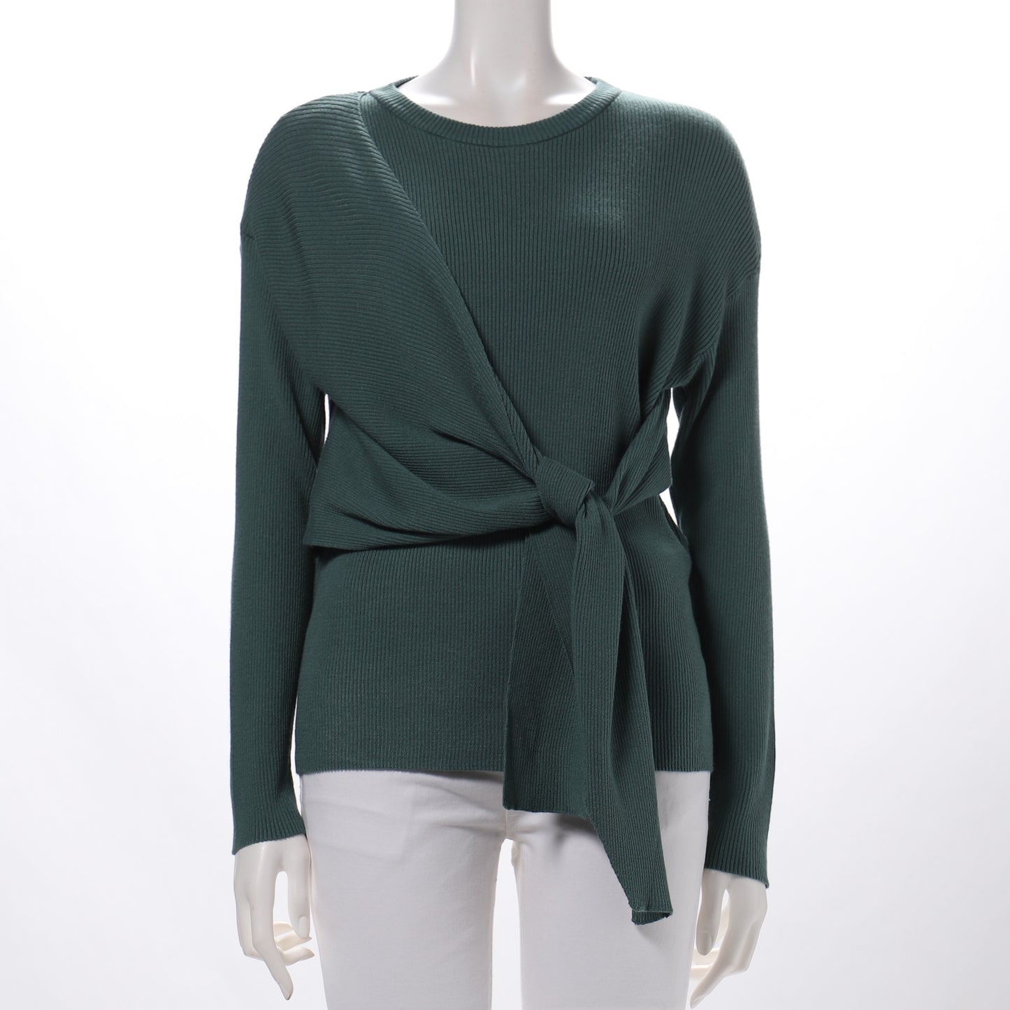 フロント結びデザインリブニット